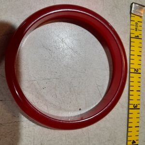 Vintage, Red Lucite Bangle Bracelet